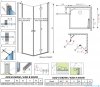 Radaway Nes Gold KDD B / KDD II kabina 100x100cm prawa złoty połysk przejrzyste 10024100-09-01R/10016100-09-01L